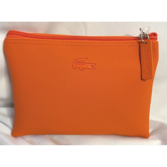 Lacoste Other - Lacoste Turkish Airlines Amenity Kit Orange Pouch Travel Set Slippers Mask NEW